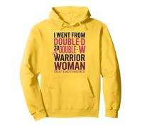 I Went from Double D to Double W Warrior Woman Breast Cancer Sudadera con Capucha