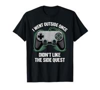 I Went Outside Once Gaming Apparel Video Game Gamer Boys Camiseta
