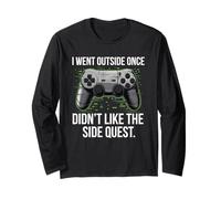 I Went Outside Once Gaming Apparel Video Game Gamer Boys Manga Larga
