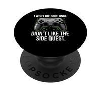 I Went Outside Once Gaming Apparel Video Game Gamer Boys PopSockets PopGrip Adhesivo