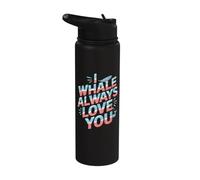 I Whale Always Love You - Divertido juego de palabras con la frase "I Love You" Stainless Steel Insulated Water Bottle