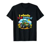 I Wheelie Love Tractors Country Farm Juego de Palabras gráfico Camiseta