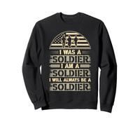 I Will Always Be A Soldier Vintage Men Veteran Patriotic US Sudadera
