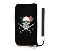 I Will Cut You Skull Barber - Cartera delgada para mujer, bolso largo, bonito bolso de mano, tarjetero