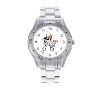 I Will Cut You Skull - Reloj analógico de cuarzo para hombre, correa de acero inoxidable, reloj de pulsera de negocios