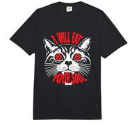 I Will Eat Your Soul Satanic Cat Diseño para Halloween Comfort Colors Adult Heavyweight T-Shirt