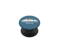 I Will Make a Way in The Wilderness Bible Verse Isaiah 43:19 PopSockets PopGrip Adhesivo