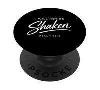 I Will Not Be Shaken Salmo Versículo de la Biblia Fe Fuerza Jesús PopSockets PopGrip Adhesivo