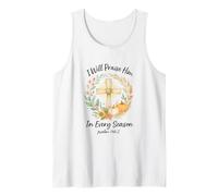 I Will Praise Him In Every Season Psalm 146:2 Watercolor Camiseta sin Mangas
