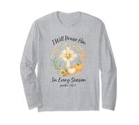 I Will Praise Him In Every Season Psalm 146:2 Watercolor Manga Larga