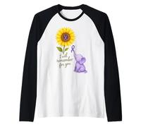 I Will Remember For You Girasol Concientización sobre el Alzheimer Camiseta Manga Raglan