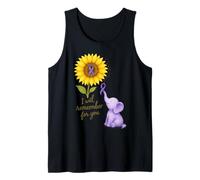 I Will Remember For You Girasol Concientización sobre el Alzheimer Camiseta sin Mangas