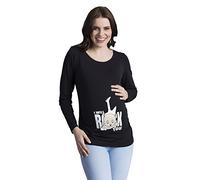 I Will Rock You - Camiseta de maternidad con diseño de camiseta de maternidad para embarazo, manga larga, Negro , L