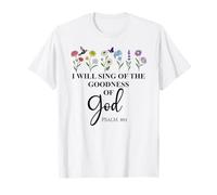 I Will Sing of The Goodness of God Psalm 89:1 Christian Bird Camiseta