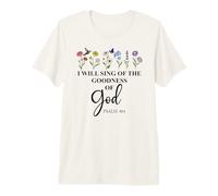I Will Sing The Goodness of God Birds Psalm 89:1 Bible Verse Camiseta Premium