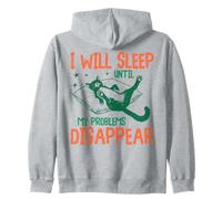 I Will Sleep Until My Problems Disappear Funny Cat Graphic Sudadera con Capucha