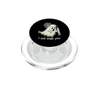 I Will Stab You Ghost Nurse Funny Halloween Costume PopSockets PopGrip para MagSafe