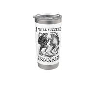 I Will Succeed Because I Am Insane Dancing Frogs Vaso térmico de acero inoxidable de doble pared