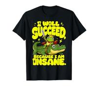 I Will Succeed Because I Am Insane - Funny Frog Camiseta gráfica económica
