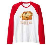I Will Trust In You Salmo 56: 3- Cita de la Biblia Camiseta Manga Raglan