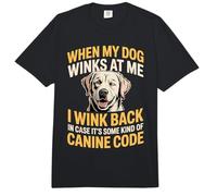 I Wink Back At My Dog In Case It's Canine Code Comfort Colors Adult Heavyweight T-Shirt