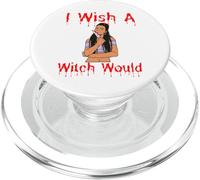 I Wish A Witch Would Funny Halloween Melanina Negro Mujeres Diversión PopSockets PopGrip para MagSafe