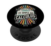 I Wish Life Was As Simple As Calculus Badge Fun PopSockets PopGrip Adhesivo