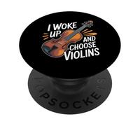 I Woke Up and Choose Violins Classic Violinist Music - PopSockets PopGrip Adhesivo