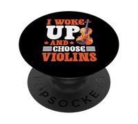 I Woke Up and Choose Violins Música Violinista clásica - PopSockets PopGrip Adhesivo