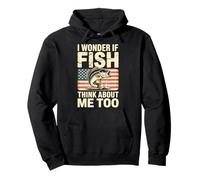 I Wonder If Fish Think About Me Too Sudadera con Capucha