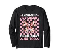I Wonder If Ice Cream Thinks About Me Too Cono Girl Coquette Manga Larga