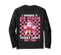 I Wonder If Ice Cream Thinks About Me Too Cono Girl Coquette Manga Larga