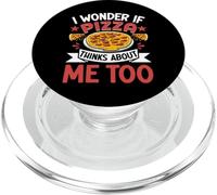 I Wonder If Pizza Thinks About Me Too PopSockets PopGrip para MagSafe