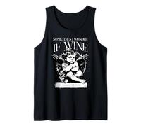 I Wonder if Wine is Missing me Too - Thinking Angel - Funny Camiseta sin Mangas