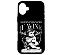 I Wonder if Wine is Missing me Too - Thinking Angel - Funny Carcasa para iPhone 16 Plus