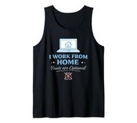 I Work from Home Pants Are Opcional Funny Remote Camiseta sin Mangas