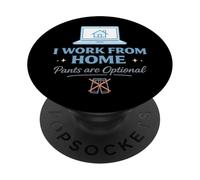 I Work from Home Pants Are Opcional Funny Remote PopSockets PopGrip Adhesivo