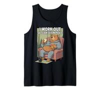 I Work out So I Can Eat In Peace Funny Gym Motivación Cita Camiseta sin Mangas