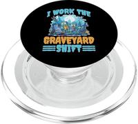 I Work The Graveyard Shift Trabajador noctural Nocturno PopSockets PopGrip para MagSafe
