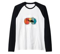 I Work Well Under Pressure Retro Diver Buceo Camiseta Manga Raglan