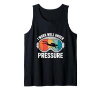 I Work Well Under Pressure Retro Diver Buceo Camiseta sin Mangas