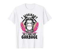 I Workout So I Can Eat Basura Raccoon Gym Rat Bodybuilding Camiseta