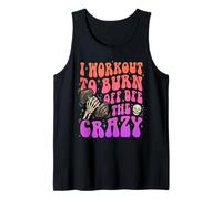I Workout To Burn Off The Crazy Funny Skeleton Gym Retro Camiseta sin Mangas
