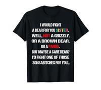 I Would Fight A Bear For You Sisters - Vaso de Vela Camiseta