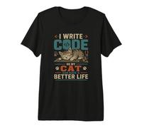 I Write Code so my Cat Can Have a Better Life Funny G amiseta Premium