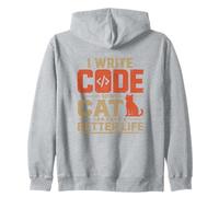 I Write Code so my Cat Can Have a Better Life Funny Geek Sudadera con Capucha