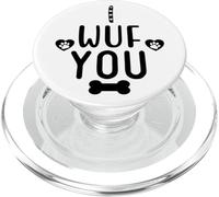 I Wuf You Dog Lover Cute Dog Paw Print Dog Mom Dad Dogs Mum PopSockets PopGrip para MagSafe
