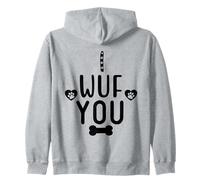 I Wuf You Dog Lover Cute Dog Paw Print Dog Mom Dad Dogs Mum Sudadera con Capucha