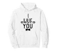 I Wuf You Dog Lover Cute Dog Paw Print Dog Mom Dad Dogs Mum Sudadera con Capucha