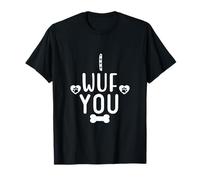 I Wuf You Paw Print Dog Mom Dog Lover Dogs Mum Dad Dog Theme Camiseta
